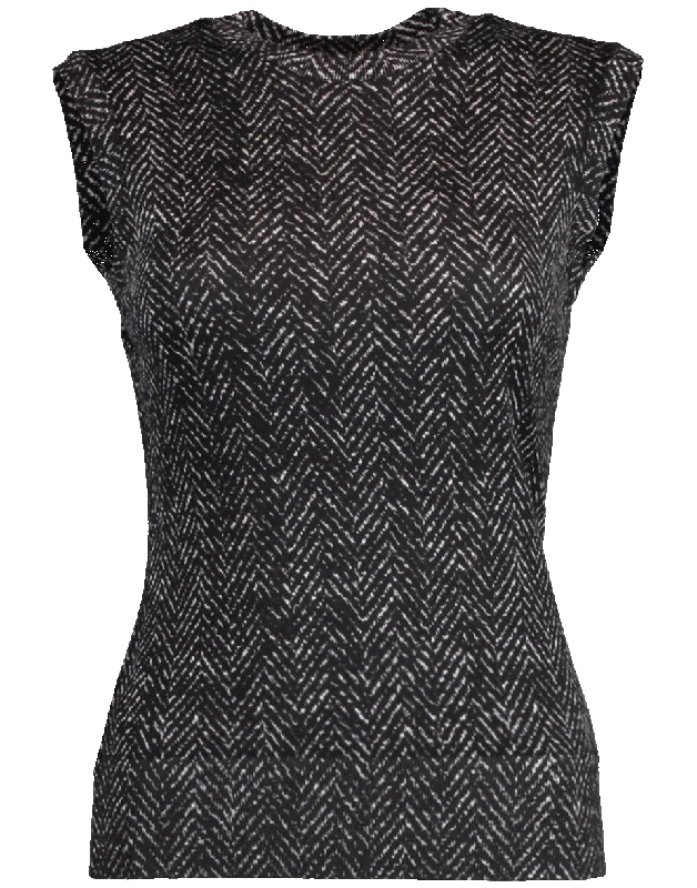 Herringbone Wool Knit Top