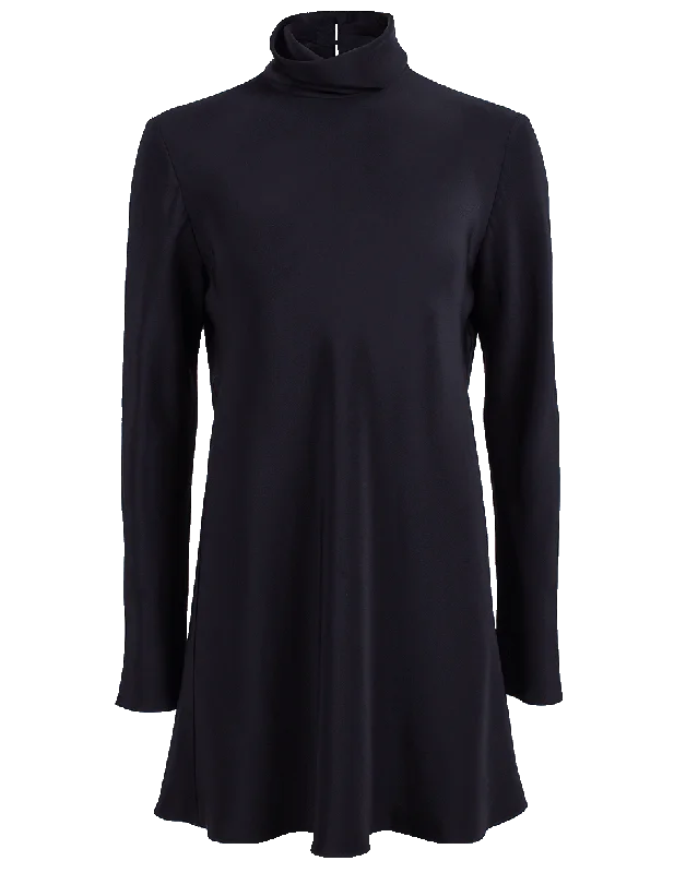 Button Neck Silk Tunic