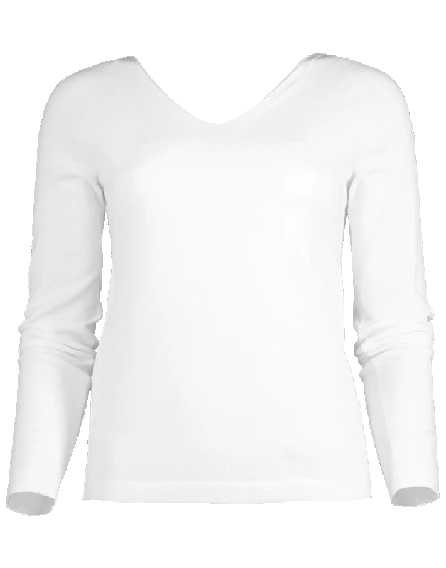 Double V-Neck Pullover