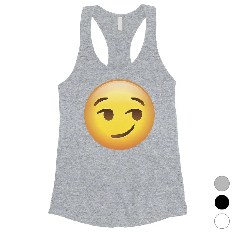 Emoji-Smirking Womens Best Colorful Nice Cool Halloween Tank Top