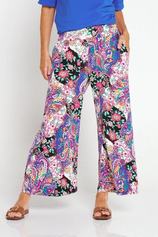 Madison Pants - Pink Paisley