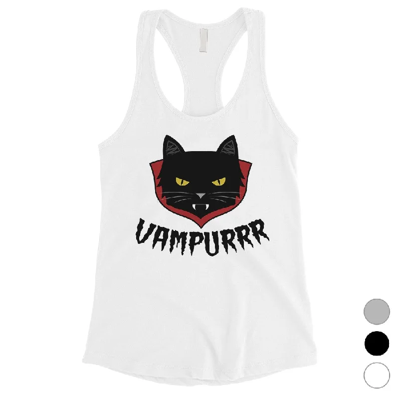 Vampurrr Funny Halloween Costume Cute Graphic Design Womens TankTop