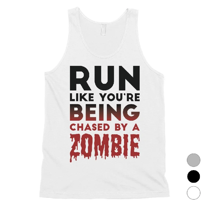 Chased By Zombie Mens Spooky Perfect Fun Halloween Costume Tank Top