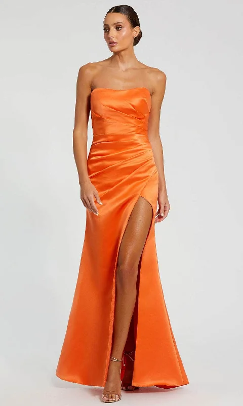 Mac Duggal 11653 - Strapless Satin Gown with Slit