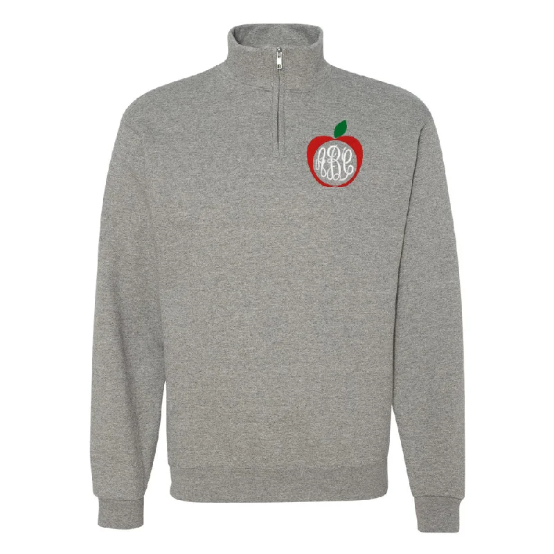 Monogrammed Apple Quarter Zip Sweatshirt