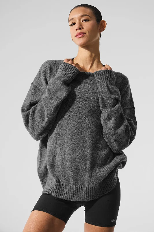 New Class Cashmere Crewneck Sweater - Platinum Grey