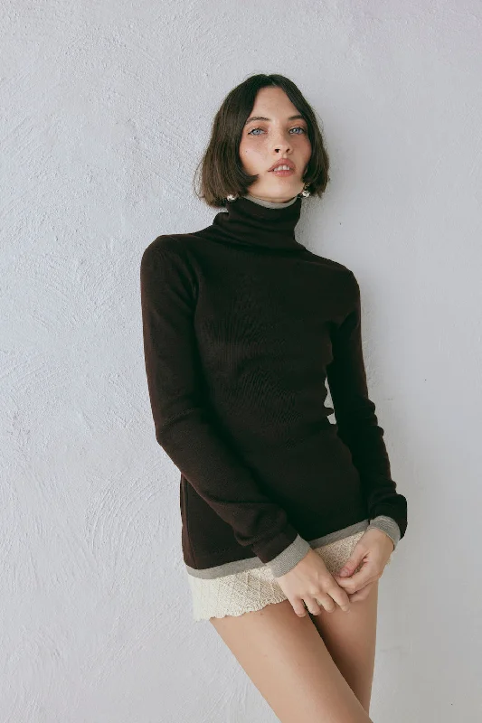 Bea Knit Skivvy Chocolate