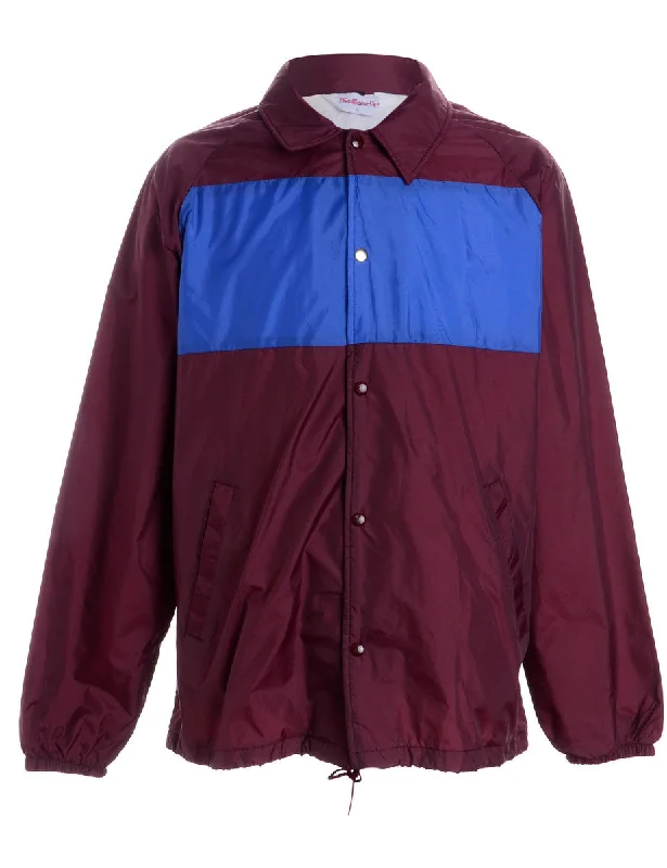 Label Freddie Contrast Panel Coach Jacket