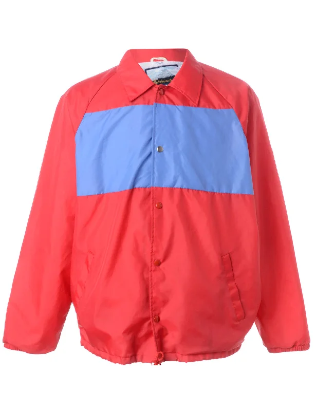 Label Freddie Contrast Panel Coach Jacket