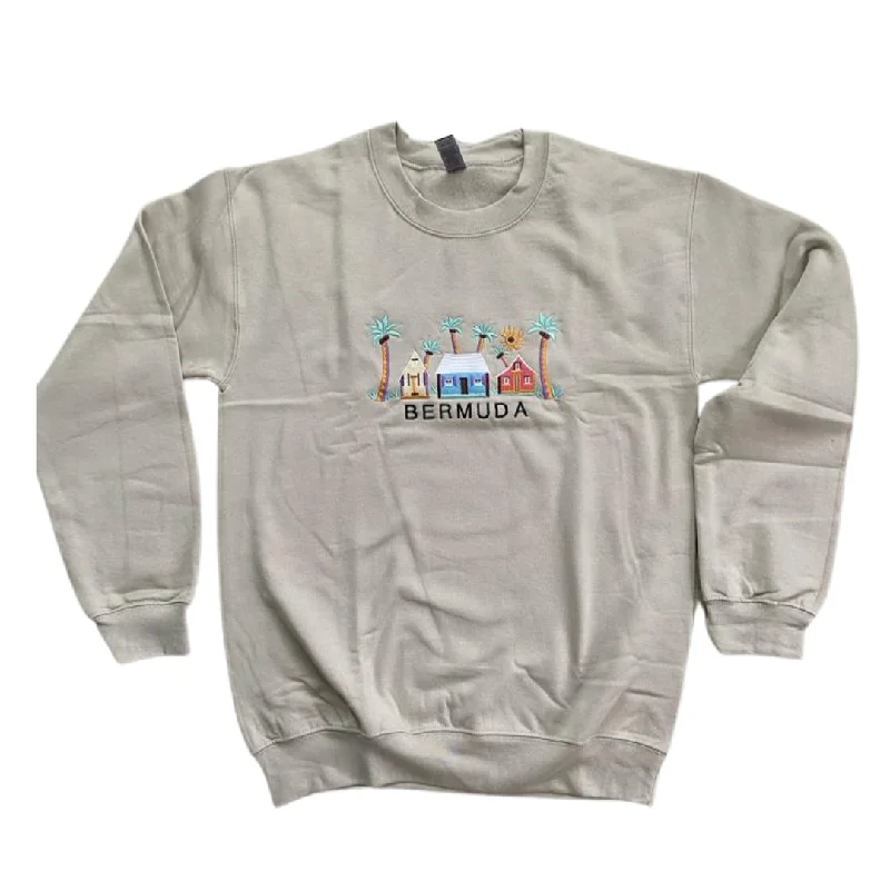 Embroidered Houses Crewneck Sweatshirt