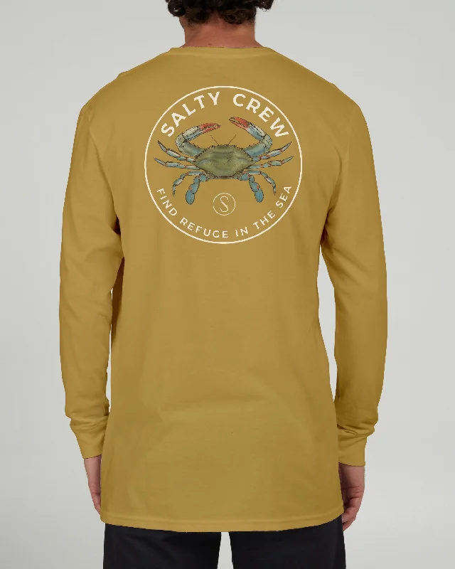 Blue Crabber Premium L/S Tee - Mustard