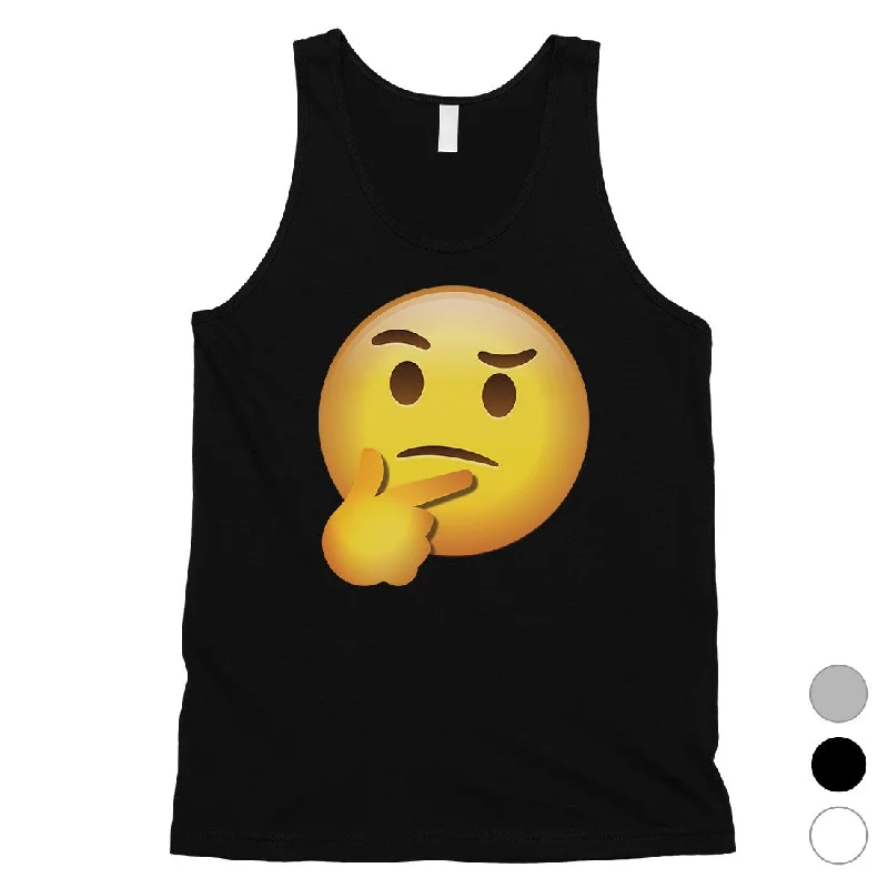 Emoji-Thinking Mens Silly Questioning Cool Tank Top Birthday Gift