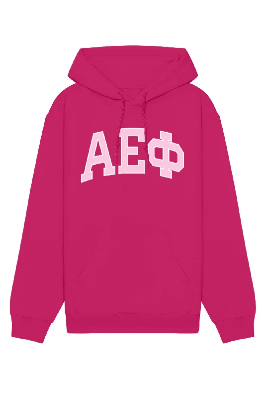 Alpha Epsilon Phi Pink Rowing Letters Hoodie