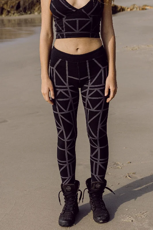 Leggings - Black Geo