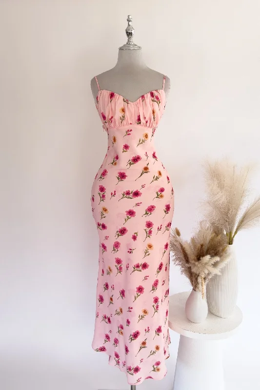 Pink Floral Maxi Dress - SAMPLE SALE