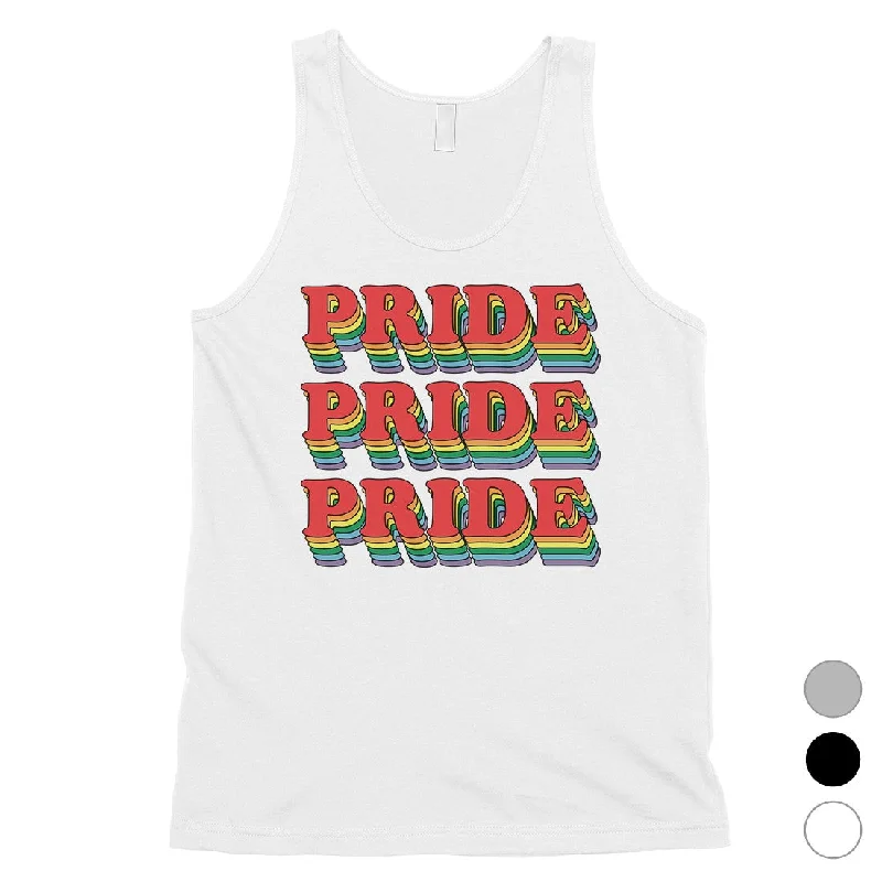 LGBT Pride X3 Rainbow Mens Tank Top