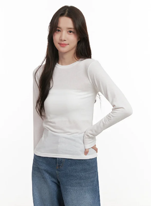 Essential Slim-Fit Round-Neck Tee IJ510